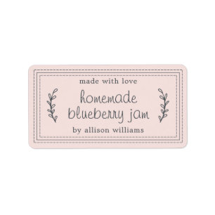 Rustikale hausgemachte Blueberry Jam Canning Paste Adressaufkleber