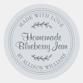 Rustikale hausgemachte Blueberry Jam Canning Paste Runder Aufkleber
