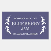 Rustikale hausgemachte Blueberry Jam Navy Blue Jar