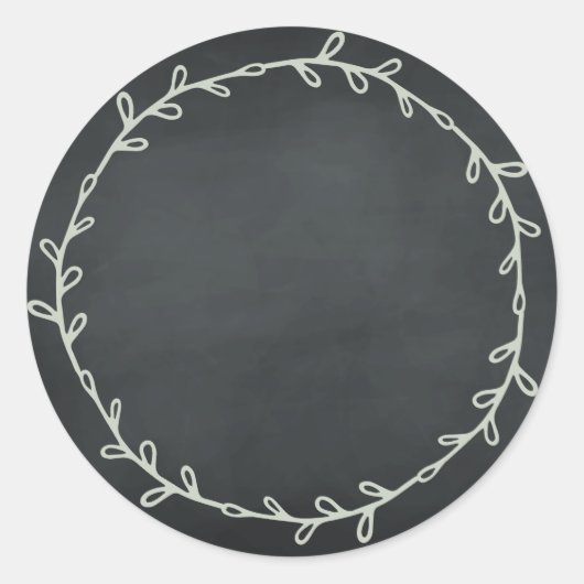 Rustikale, hausgemachte Chalkboard schreiben auf l Runder Aufkleber (Vorderseite)