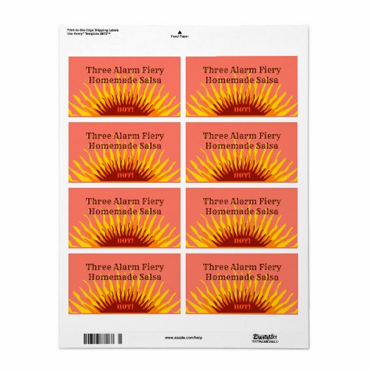 Rustikale, hausgemachte Drei-Alarm-Hot-Salsa-Marke (Vorne)