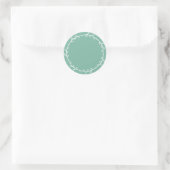 Rustikale hausgemachte Dusty Jade Green schreiben Runder Aufkleber (Tasche)