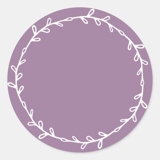 Rustikale, hausgemachte Dusty Lavender schreiben ü Runder Aufkleber (Vorderseite)
