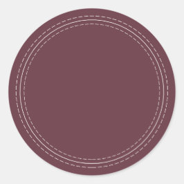 Rustikale, hausgemachte einfache Burgund schreiben Runder Aufkleber