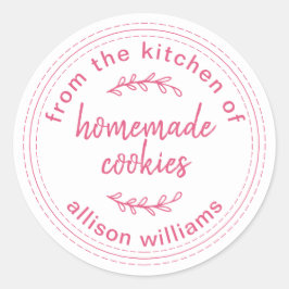 Rustikale hausgemachte Kekse aus der Küche von Runder Aufkleber