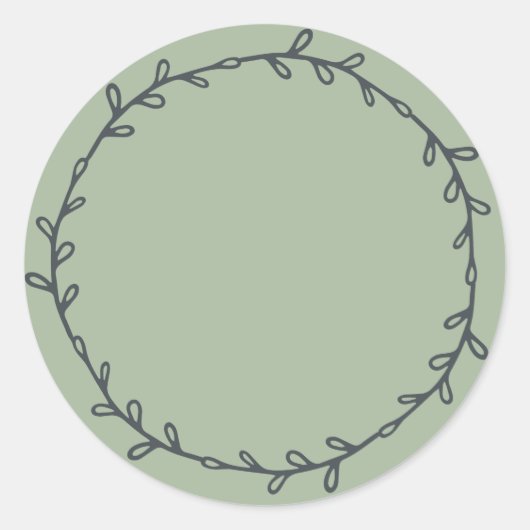Rustikale hausgemachte Marmelade Canning Laurel Gr Runder Aufkleber (Vorderseite)