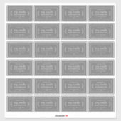 Rustikale, hausgemachte Sojakandle Labels 24x dunk (Blatt)