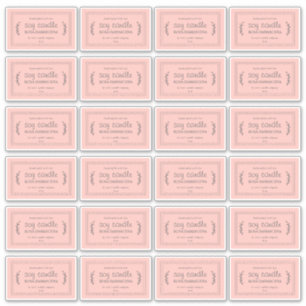 Rustikale, hausgemachte Sojakandle-Labels 24x Past Aufkleber