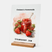 Rustikale hausgemachte Strawberry Jam Mason Jar Acrylschild (Winkel)