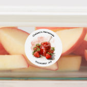 Rustikale hausgemachte Strawberry Jam Mason Jar Etiketten (Befestigt)