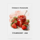 Rustikale hausgemachte Strawberry Jam Mason Jar Ma Acrylschild (Vorderseite)