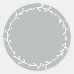 Rustikale, hausgemachte Sturm grau schreiben auf Runder Aufkleber