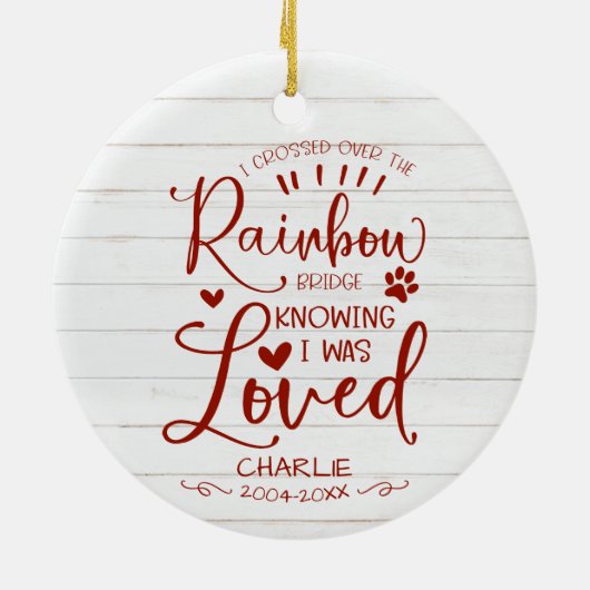 Rustikale Hauskatze oder Haustier-Gedenkstätte Keramik Ornament (Hinten)