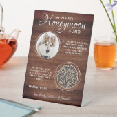 Rustikale Haustiere Hochzeit Custom Dog Foto Honey Sockelschild (In Situ)