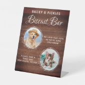 Rustikale Haustiere Hochzeit Custom Foto Hunde Lec Sockelschild (Vorderseite)