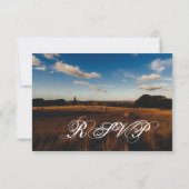 Rustikale Hay Bales Wedding RSVP Cards Karte (Rückseite)