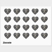 Rustikale Heart Wedding Sticker (Blatt)