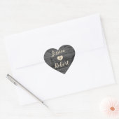 Rustikale Heart Wedding Sticker (Umschlag)