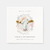 Rustikale, heilige Kuh Farm Flora Wraath jedes Alt Serviette (Vorderseite)