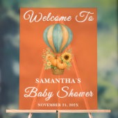 Rustikale Heißluftballon Fall Babydusche Willkomme Acrylschild (Neutral)