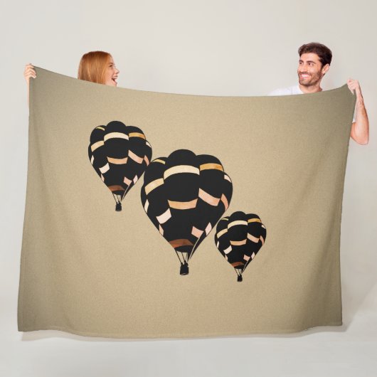 Rustikale Heißluftballons Fleecedecke (Beispiel)