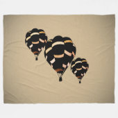 Rustikale Heißluftballons Fleecedecke (Vorderseite (Horizontal))