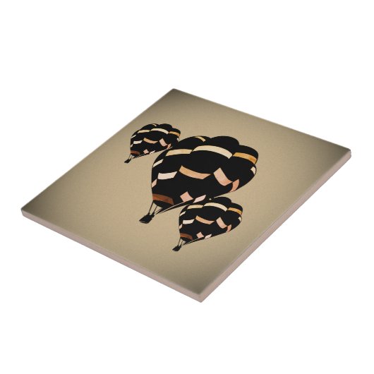 Rustikale Heißluftballons Fliese (Seite)