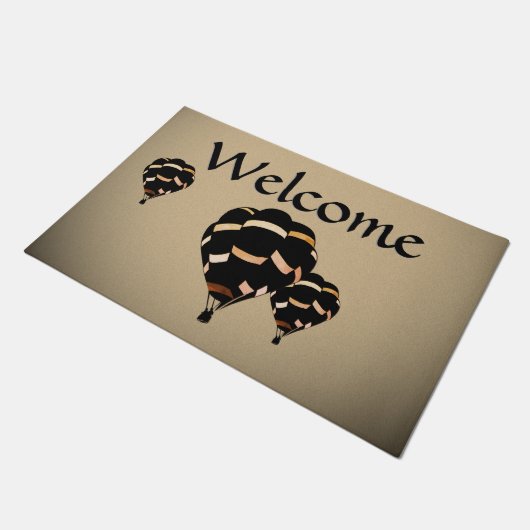 Rustikale Heißluftballons Fußmatte (Schrägansicht)