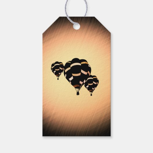 Rustikale Heißluftballons Geschenkanhänger (Vorderseite)