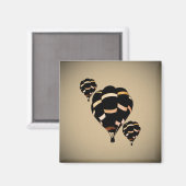 Rustikale Heißluftballons Magnet (Vorderseite/Rückseite)