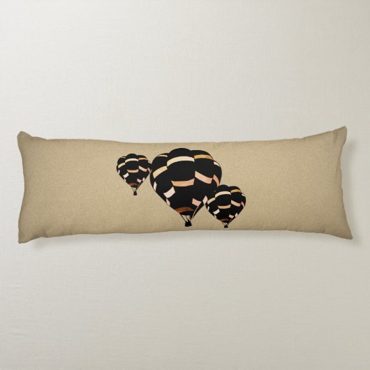 Rustikale Heißluftballons Seitenschläferkissen (Rückseite)