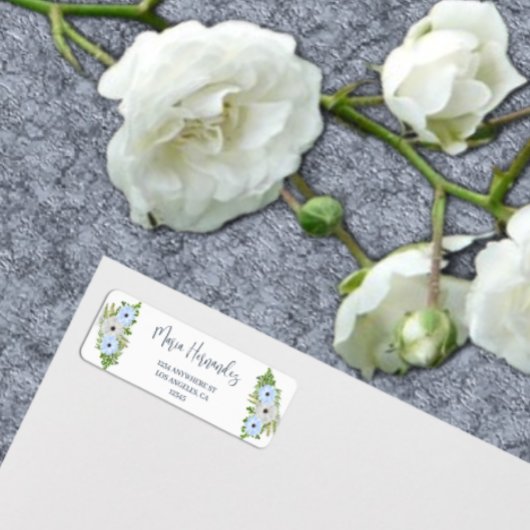 Rustikale hellblaue und weiße florale Quinceañera