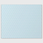 Rustikale, hellblaue und weiße Schneeflocken Geschenkpapier (Flach)