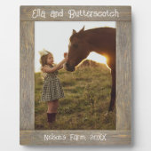 Rustikale hellbraune Holzplanen Textrahmen für Fot Fotoplatte (Vorderseite)