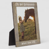 Rustikale hellbraune Holzplanen Textrahmen für Fot Fotoplatte (Seite)