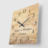 Rustikale hellbraune Imitate Stone Clock Personali Quadratische Wanduhr (Winkel)