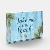 Rustikale, helle blaue Holzküste bringt mich zum S Fotoblock (Links)