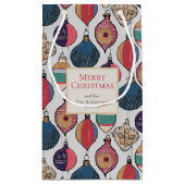 Rustikale hellgraue Weihnachtsschmuck Kleine Geschenktüte (Rückseite)