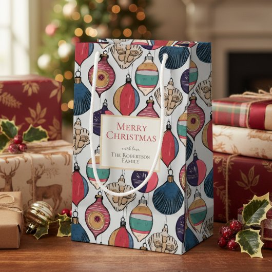 Rustikale hellgraue Weihnachtsschmuck Kleine Geschenktüte