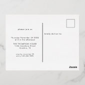 Rustikale Herberge Terracotta Erntedank Dinner Folie Einladungspostkarte (Rückseite)