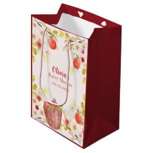 Rustikale Herbst-Apfel-Garten-Baby-Party Mittlere Geschenktüte