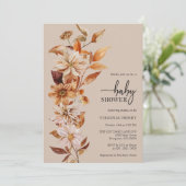 Rustikale Herbst-Baby-Shower-Einladung Einladung (Stehend Vorderseite)