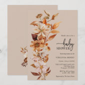 Rustikale Herbst-Baby-Shower-Einladung Einladung (Vorne/Hinten)