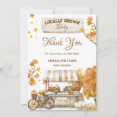 Rustikale Herbst-Bauern Markt Kinderdusche Dankeskarte (Vorderseite)