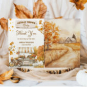 Rustikale Herbst-Bauern Markt Kinderdusche Dankeskarte