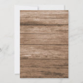 Rustikale Herbst-Bäume Wald Hochzeit Einladung (Rückseite)