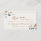 Rustikale Herbst-Blumen-Brautparty-Rezeptanfrage Begleitkarte (Vorderseite)