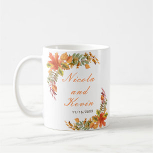 Rustikale Herbst-Blumen-Hochzeit Kaffeetasse