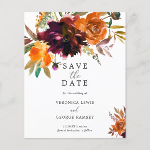 Rustikale Herbst-Blumen-Hochzeit zum kleinen Preis