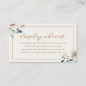 Rustikale Herbst-Blumen-Hochzeitsdekoration Shower Begleitkarte (Vorderseite)